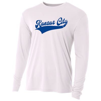 Kansas City Throwback Design Classic Cooling Performance Long Sleeve Crew