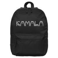 Kamala Cat Typography Alphabet Cats For Kamala Harris 2024 16 in Basic Backpack