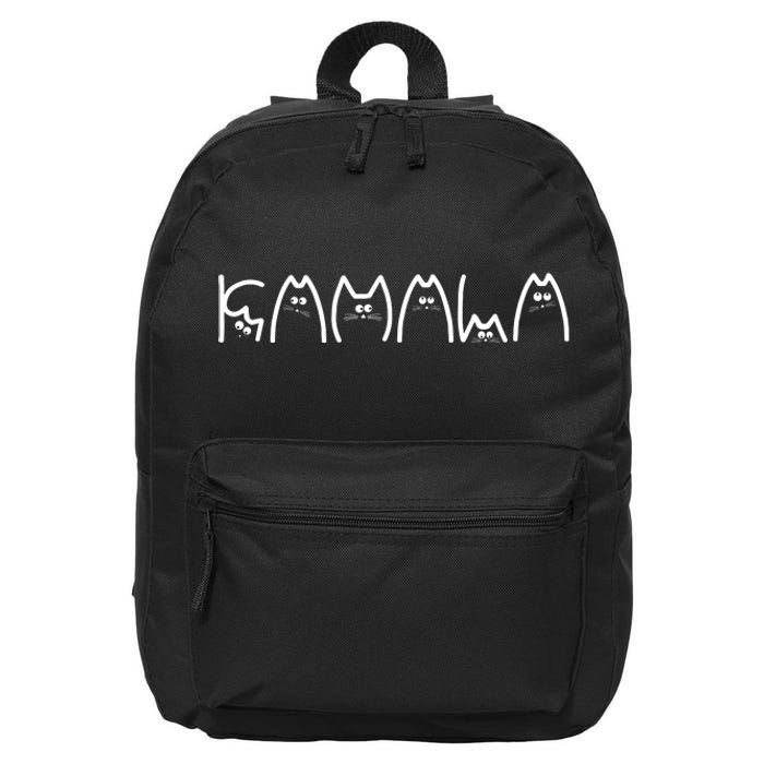 Kamala Cat Typography Alphabet Cats For Kamala Harris 2024 16 in Basic Backpack