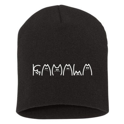 Kamala Cat Typography Alphabet Cats For Kamala Harris 2024 Short Acrylic Beanie