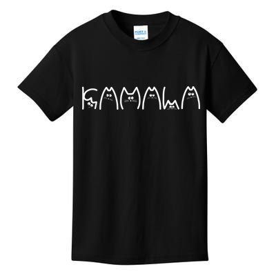 Kamala Cat Typography Alphabet Cats For Kamala Harris 2024 Kids T-Shirt