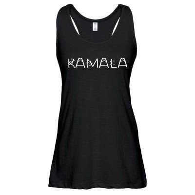 Kamala Cat Typography Alphabet Cats For Kamala Harris 2024 Ladies Essential Flowy Tank