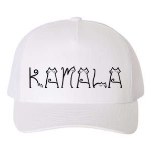 Kamala Cat Typography Alphabet Cats For Kamala Harris 2024 Yupoong Adult 5-Panel Trucker Hat