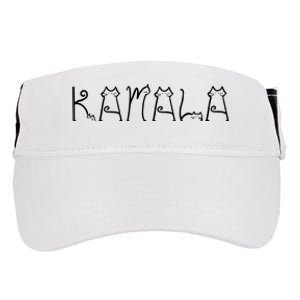 Kamala Cat Typography Alphabet Cats For Kamala Harris 2024 Adult Drive Performance Visor