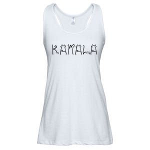 Kamala Cat Typography Alphabet Cats For Kamala Harris 2024 Ladies Essential Flowy Tank