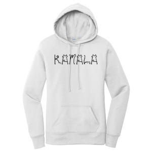 Kamala Cat Typography Alphabet Cats For Kamala Harris 2024 Women's Pullover Hoodie