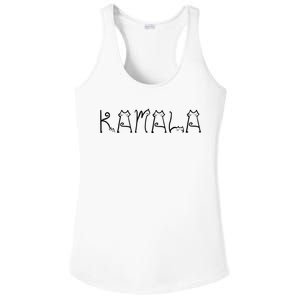 Kamala Cat Typography Alphabet Cats For Kamala Harris 2024 Ladies PosiCharge Competitor Racerback Tank