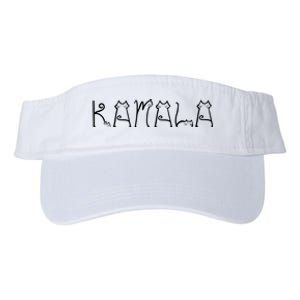 Kamala Cat Typography Alphabet Cats For Kamala Harris 2024 Valucap Bio-Washed Visor