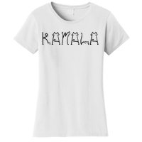 Kamala Cat Typography Alphabet Cats For Kamala Harris 2024 Women's T-Shirt