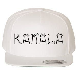 Kamala Cat Typography Alphabet Cats For Kamala Harris 2024 Wool Snapback Cap