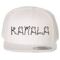 Kamala Cat Typography Alphabet Cats For Kamala Harris 2024 Wool Snapback Cap