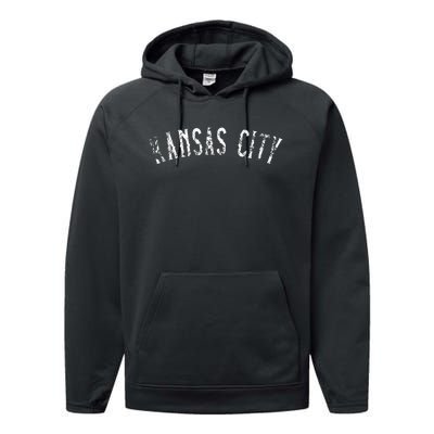 Kansas City Text Apparel Performance Fleece Hoodie