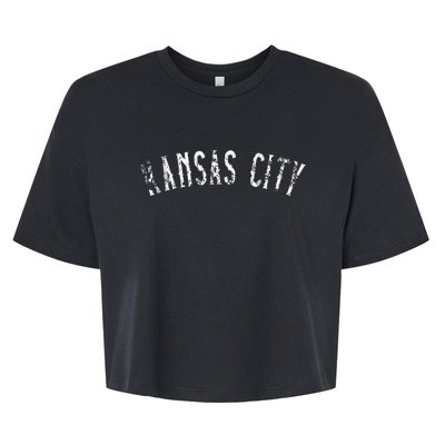 Kansas City Text Apparel Bella+Canvas Jersey Crop Tee