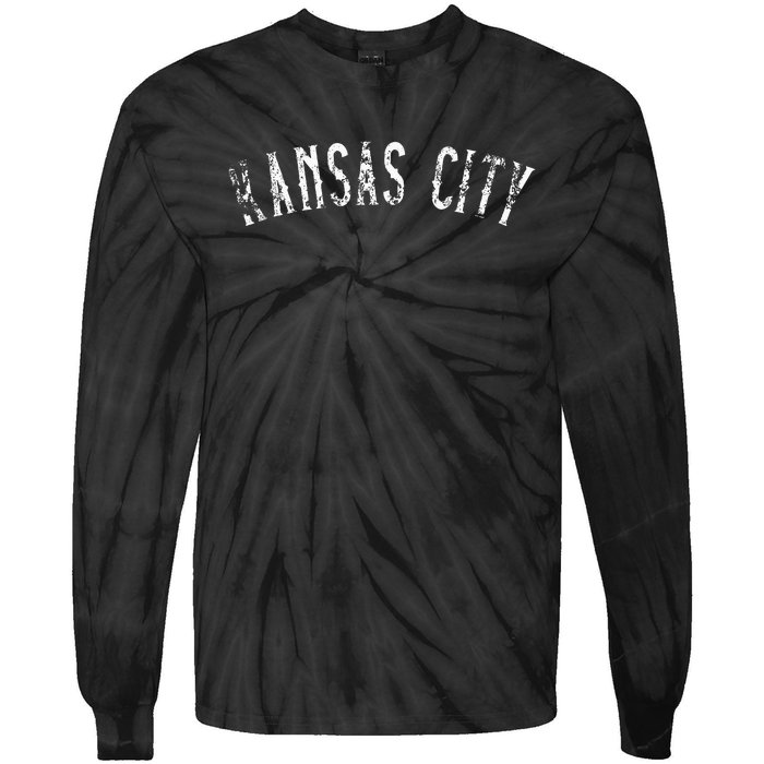 Kansas City Text Apparel Tie-Dye Long Sleeve Shirt