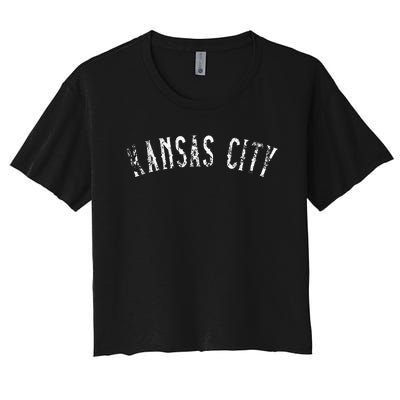 Kansas City Text Apparel Women's Crop Top Tee