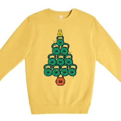 Kettlebell Christmas Tree Classic Premium Crewneck Sweatshirt