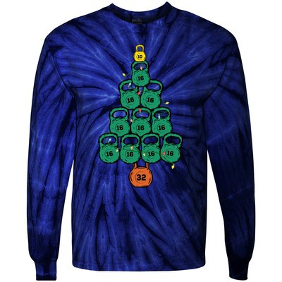 Kettlebell Christmas Tree Classic Tie-Dye Long Sleeve Shirt