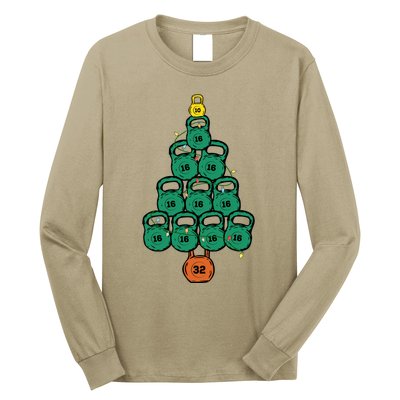 Kettlebell Christmas Tree Classic Long Sleeve Shirt