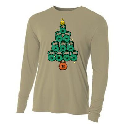 Kettlebell Christmas Tree Classic Cooling Performance Long Sleeve Crew