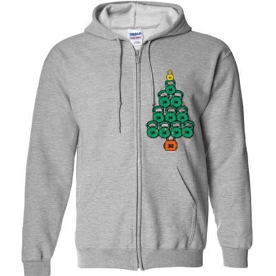 Kettlebell Christmas Tree Classic Full Zip Hoodie