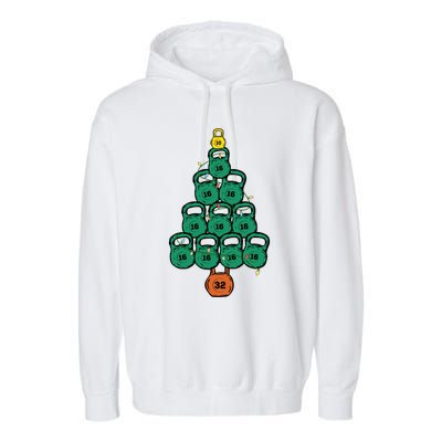 Kettlebell Christmas Tree Classic Garment-Dyed Fleece Hoodie