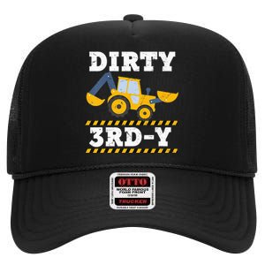 Kids Construction Truck 3rd Birthday Boy Excavator 3 Digger High Crown Mesh Back Trucker Hat