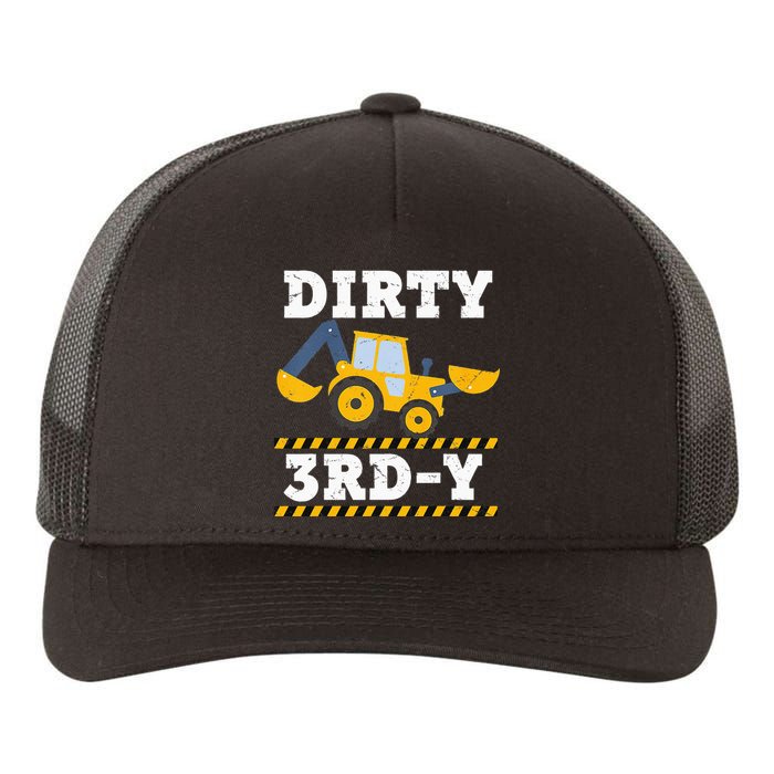 Kids Construction Truck 3rd Birthday Boy Excavator 3 Digger Yupoong Adult 5-Panel Trucker Hat