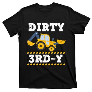 Kids Construction Truck 3rd Birthday Boy Excavator 3 Digger T-Shirt