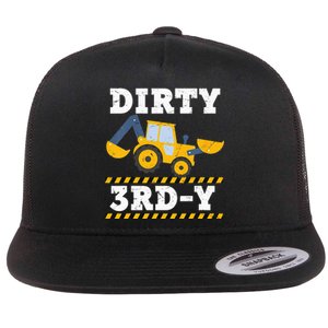 Kids Construction Truck 3rd Birthday Boy Excavator 3 Digger Flat Bill Trucker Hat