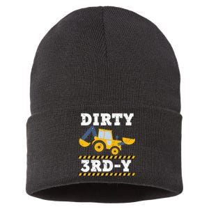 Kids Construction Truck 3rd Birthday Boy Excavator 3 Digger Sustainable Knit Beanie