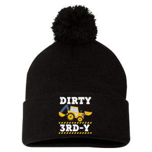 Kids Construction Truck 3rd Birthday Boy Excavator 3 Digger Pom Pom 12in Knit Beanie