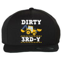 Kids Construction Truck 3rd Birthday Boy Excavator 3 Digger Wool Snapback Cap