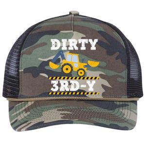 Kids Construction Truck 3rd Birthday Boy Excavator 3 Digger Retro Rope Trucker Hat Cap