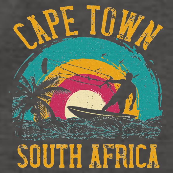 Kitesurfing Cape Town South Africa Vector Backpack