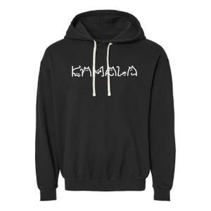 Kamala Cat Typography Alphabet Cats For Kamala Harris 2024 Garment-Dyed Fleece Hoodie