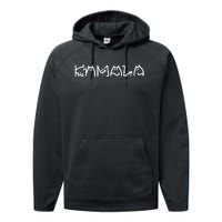 Kamala Cat Typography Alphabet Cats For Kamala Harris 2024 Performance Fleece Hoodie