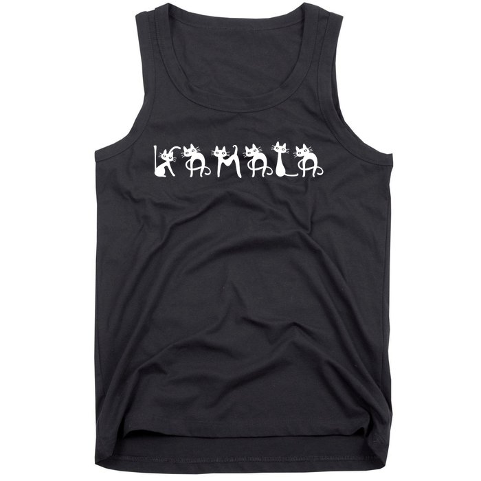 Kamala Cat Typography Alphabet Cats For Kamala Harris 2024 Tank Top