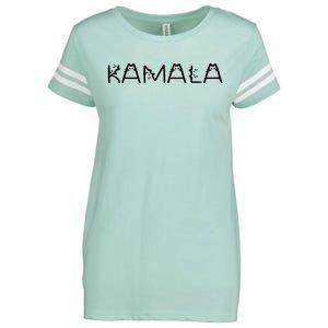 Kamala Cat Typography Alphabet Cats For Kamala Harris 2024 Enza Ladies Jersey Football T-Shirt