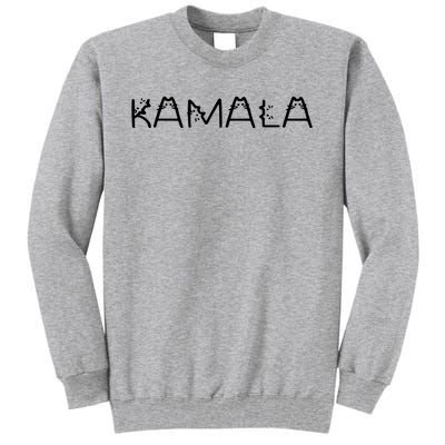 Kamala Cat Typography Alphabet Cats For Kamala Harris 2024 Tall Sweatshirt