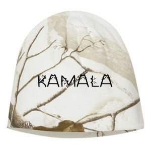 Kamala Cat Typography Alphabet Cats For Kamala Harris 2024 Kati - Camo Knit Beanie