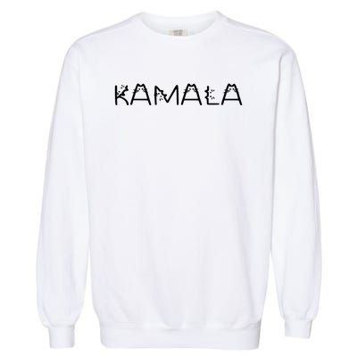 Kamala Cat Typography Alphabet Cats For Kamala Harris 2024 Garment-Dyed Sweatshirt