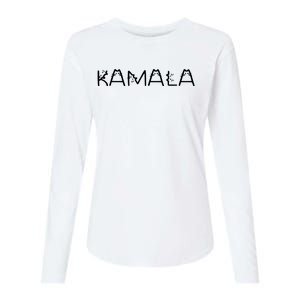 Kamala Cat Typography Alphabet Cats For Kamala Harris 2024 Womens Cotton Relaxed Long Sleeve T-Shirt