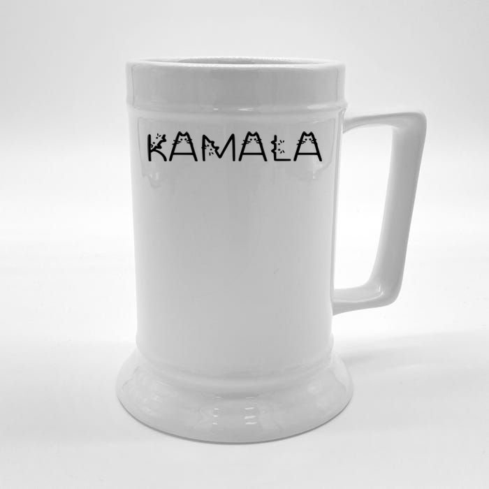 Kamala Cat Typography Alphabet Cats For Kamala Harris 2024 Beer Stein