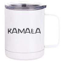 Kamala Cat Typography Alphabet Cats For Kamala Harris 2024 12 oz Stainless Steel Tumbler Cup