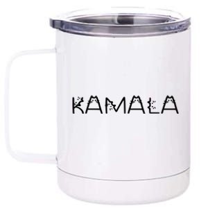 Kamala Cat Typography Alphabet Cats For Kamala Harris 2024 12 oz Stainless Steel Tumbler Cup