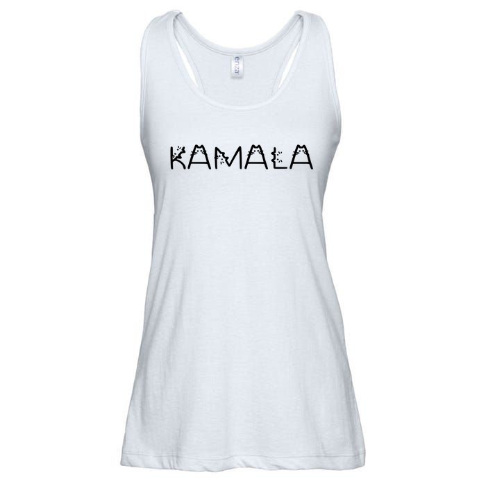 Kamala Cat Typography Alphabet Cats For Kamala Harris 2024 Ladies Essential Flowy Tank