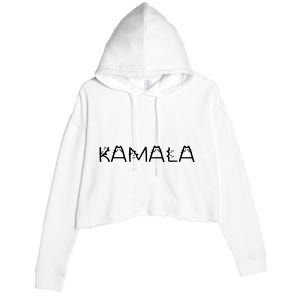 Kamala Cat Typography Alphabet Cats For Kamala Harris 2024 Crop Fleece Hoodie