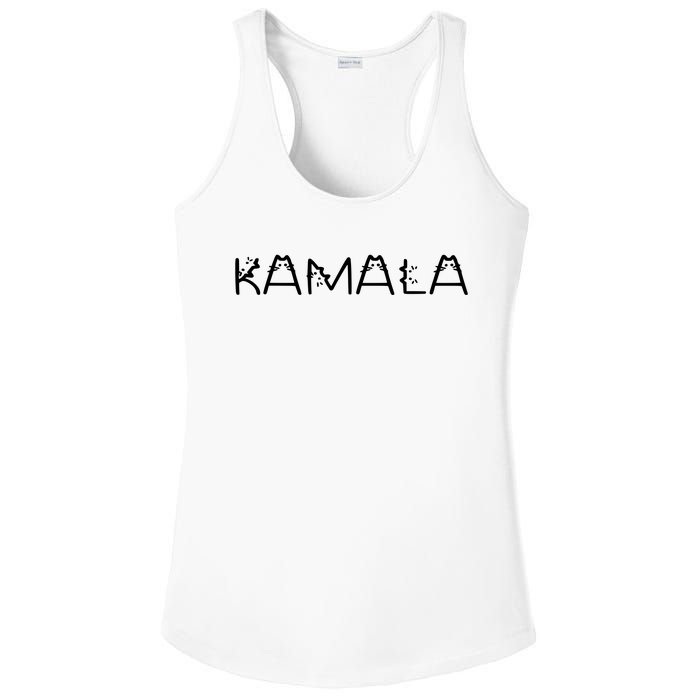 Kamala Cat Typography Alphabet Cats For Kamala Harris 2024 Ladies PosiCharge Competitor Racerback Tank