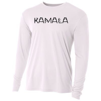 Kamala Cat Typography Alphabet Cats For Kamala Harris 2024 Cooling Performance Long Sleeve Crew