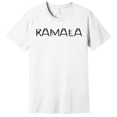 Kamala Cat Typography Alphabet Cats For Kamala Harris 2024 Premium T-Shirt